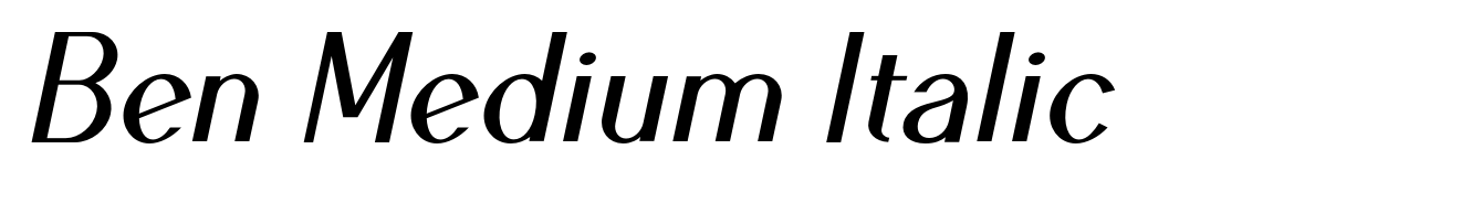 Ben Medium Italic